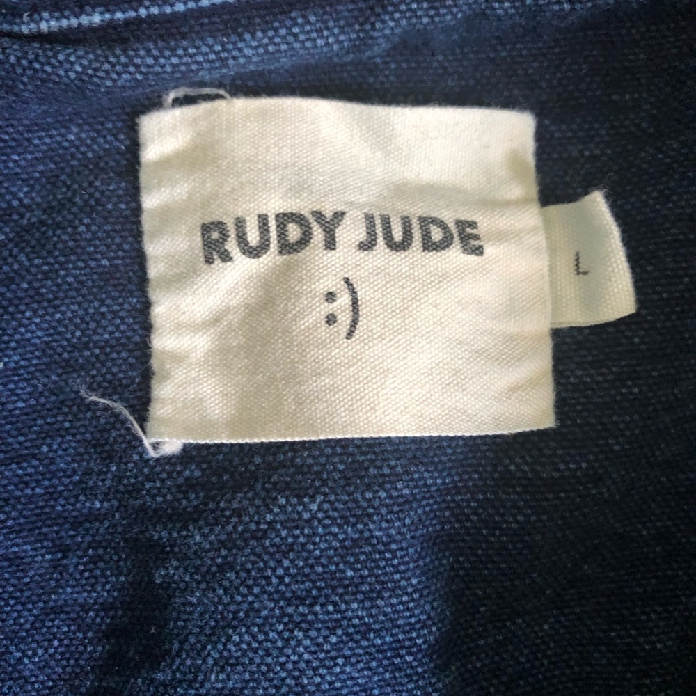 Rudy Jude Navy Textile fisherman smock